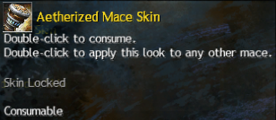 MMOJUGG Guild Wars 2 US Aetherized Mace Skin Details View of Item Function and Use